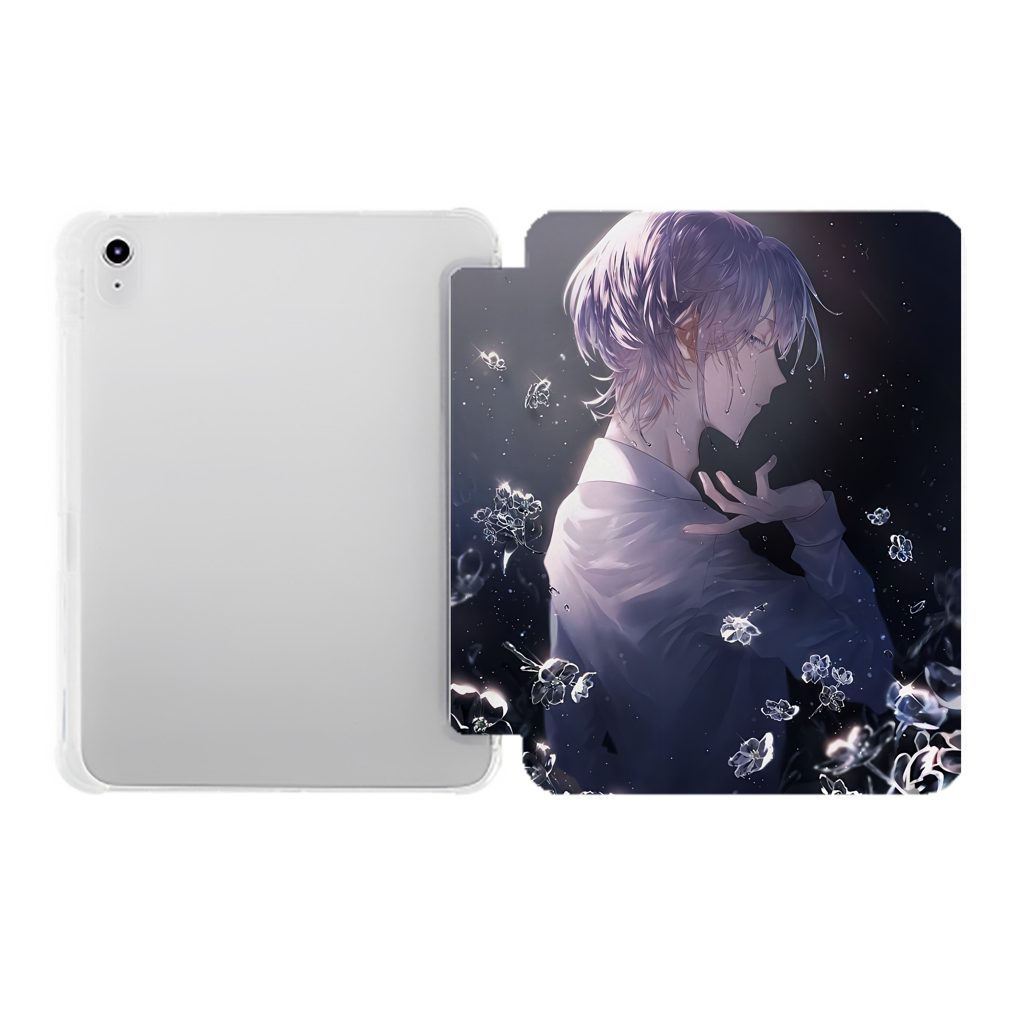 （画像用） 刀剣乱舞 Touken Ranbu IPad ケース ペン収納付き 三つ折りスタンド PUレザー×シリコン 対応機種9.5/10.5/10.9インチ